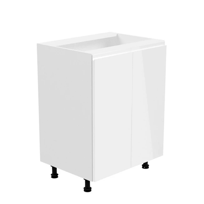 Spodní skříňka, bílá / bílý extra vysoký lesk, AURORA D602F