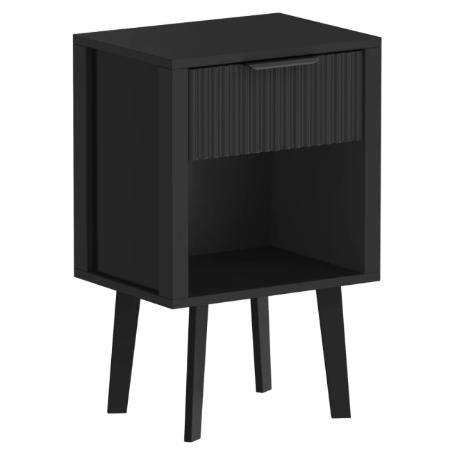 Noční stolek, černá, TOBI