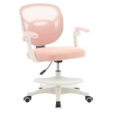 Otočná židle, růžová/bílá, TREXA