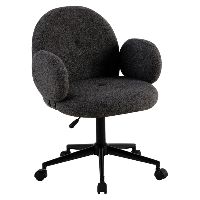 Kancelářské křeslo, šedá/černá, TURIO