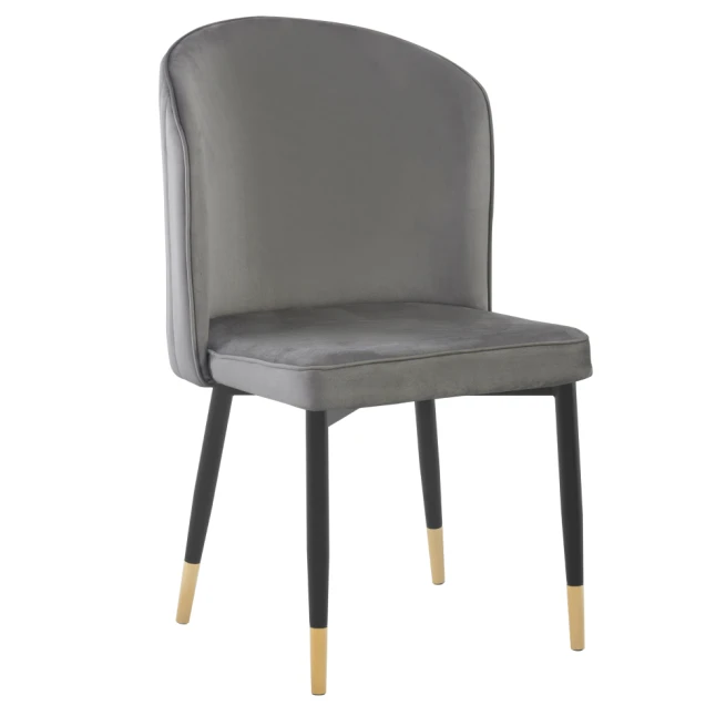 Jídelní židle, šedá Velvet látka/černá, UDAJA