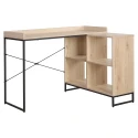 Rohový PC stůl, dub/černá, ULOSTOL