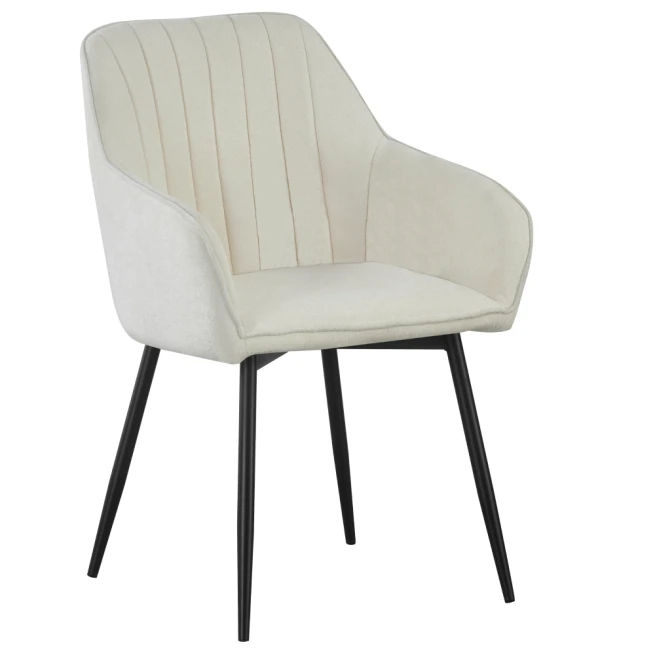 Designové křeslo, krémová/černá, VAJRO