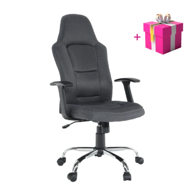 Kancelářské křeslo, šedá, VAN + dárek