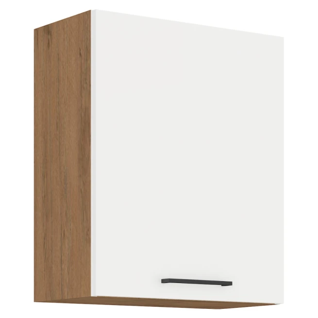Horní skříňka, bílý extra vysoký lesk / dub lancelot HG, VEGA 60 G-72 1F