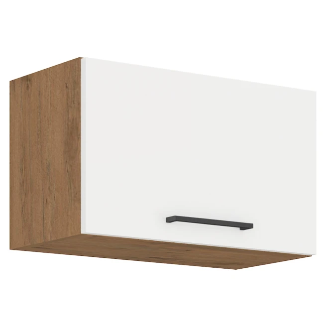 Horní skříňka, bílý extra vysoký lesk / dub lancelot HG, VEGA 60 GU-36 1F
