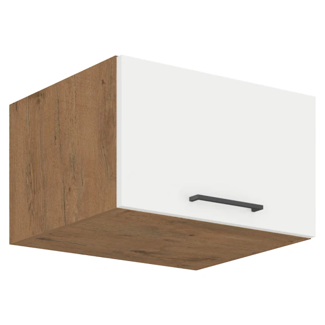 Horní skříňka, bílý extra vysoký lesk / dub lancelot HG, VEGA 60 Nagu-36 1F