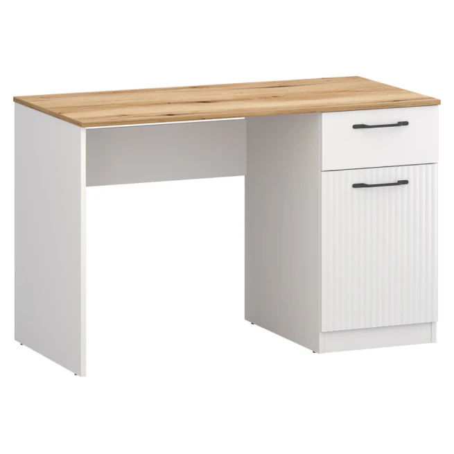 PC stůl, bílá/dub evoke, VELIS 1D1S/120