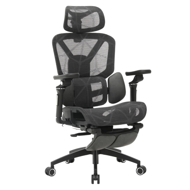 Kancelářské křeslo, tmavě šedá/černá, VILMER