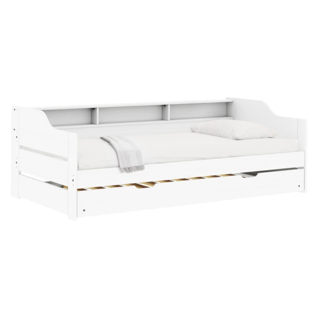 Jednolůžko se zásuvkami 8819B LILI bílý lak