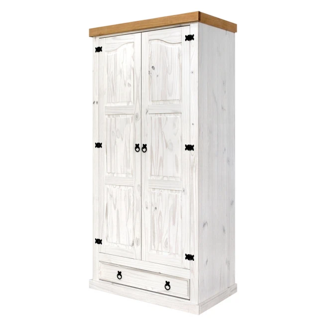 Skříň 2dveřová CORONA bílý vosk