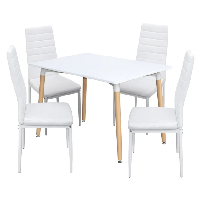 Jídelní stůl ONE 120x80 bílý + 4 židle SIGMA bílé