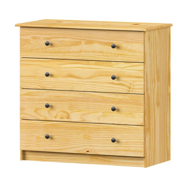 Prádelník 4 zásuvky 8034K lak, kovové úchytky