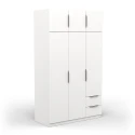 Skříň 6 dveří GHOST bílá
