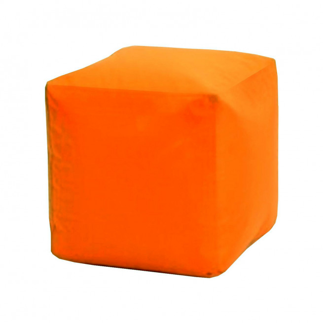 Sedací taburet CUBE oranžový s náplní