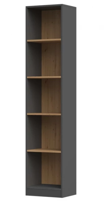 Knihovna Malvína 40 antracit/dub artisan