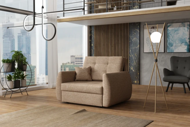 Rozkládací křeslo Vivian Art I světle hnědá