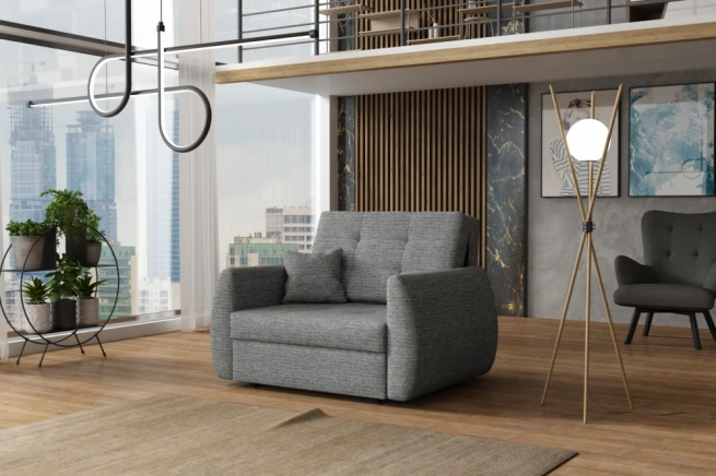 Rozkládací křeslo Vivian Art I šedá