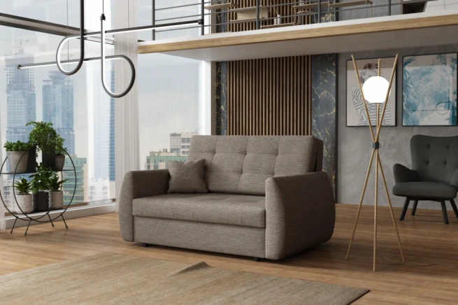 Rozkládací křeslo Vivian Art II hnědošedá