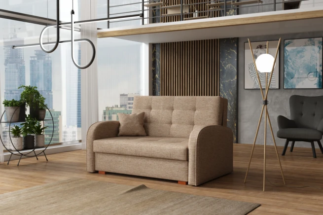 Rozkládací křeslo Vivian Gold II Aragon světle hnědá