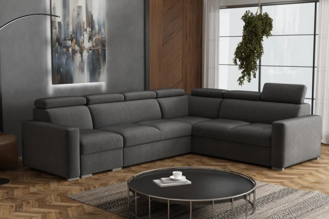 Sedací souprava Petrit V pravá Kronos šedá