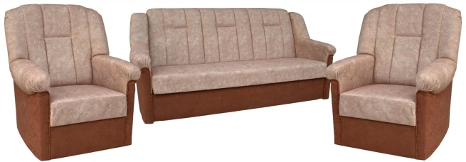 Sedací souprava Panda 3+1+1 Rali 3/hnědá