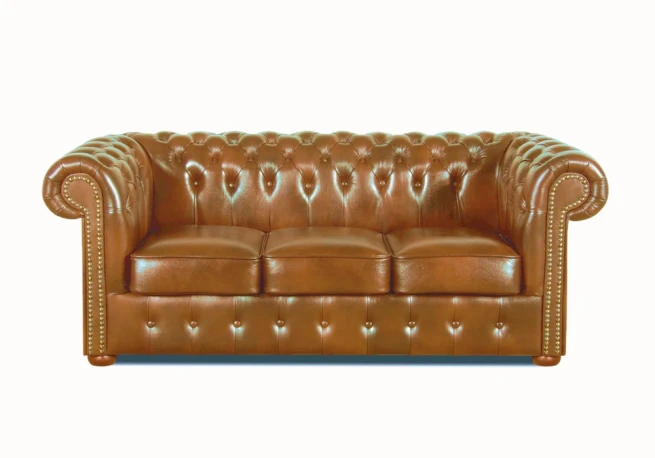 Pohovka Chesterfield Classic 3 kůže koňak