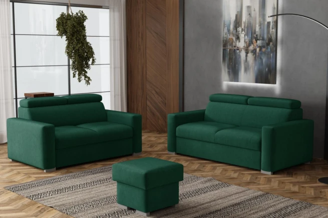 Sedací souprava Petrit 3+2+taburet Kronos zelená