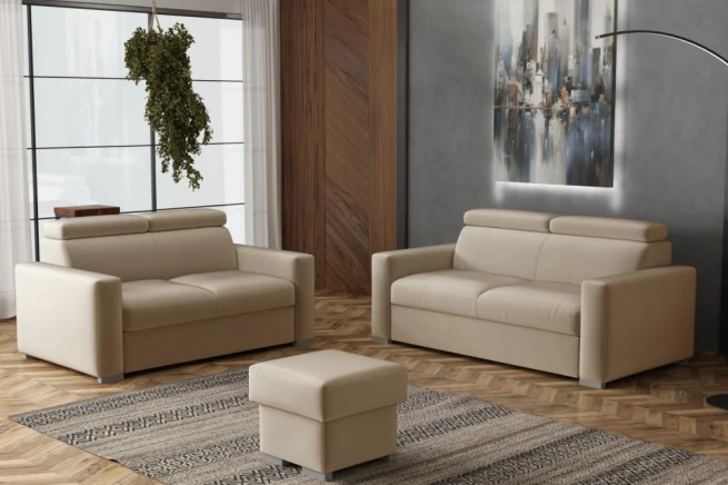 Sedací souprava Petrit 3+2+taburet Paros béžová