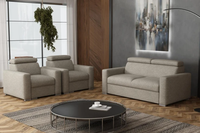 Sedací souprava Petrit 3+1+1 Aragon hnědošedá