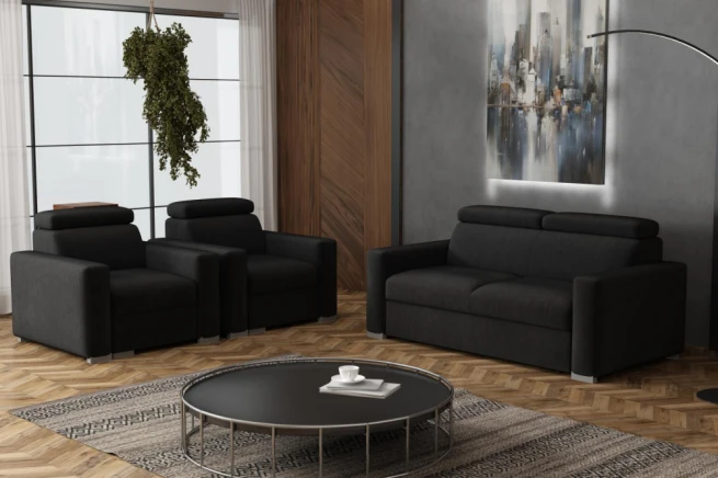 Sedací souprava Petrit 3+1+1 Kronos černá