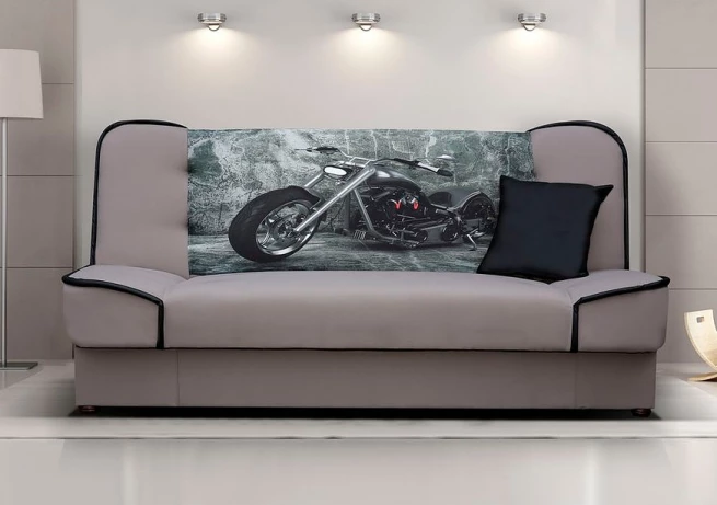 Pohovka Rallye šedá/motorka A