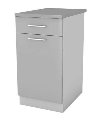 Kuchyňská skříňka Femme D40 1D1SZ šedý lesk