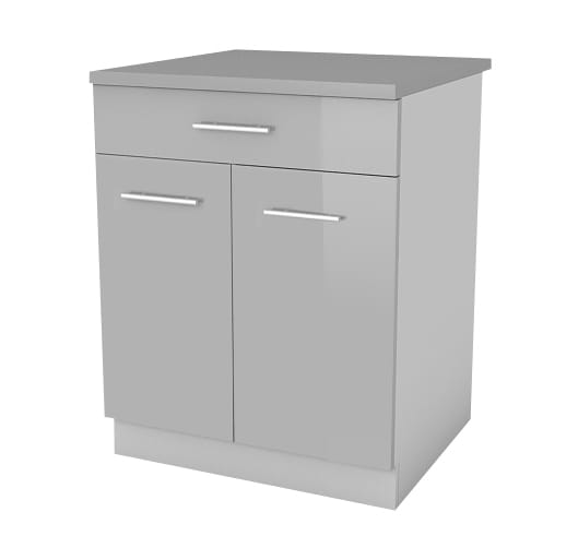 Kuchyňská skříňka Femme D60 2D1SZ šedý lesk