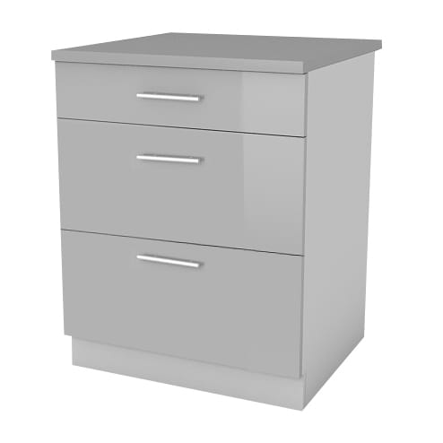 Kuchyňská skříňka Femme SZ60 3SZ šedý lesk