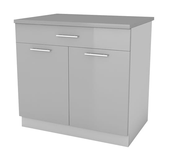 Kuchyňská skříňka Femme D80 2D1SZ šedý lesk