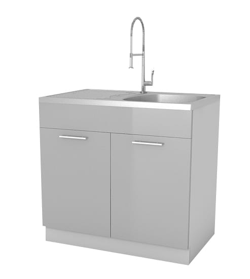 Kuchyňská skříňka Femme ZL80 2D1B šedý lesk