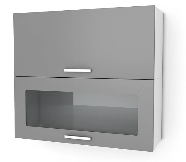 Kuchyňská skříňka Natanya KL901D1W šedý lesk