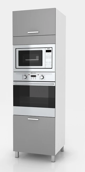 Vysoká kuchyňská skříňka Natanya SP šedý lesk