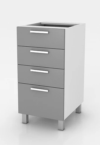 Kuchyňská skříňka Natanya SZ40 4SZ šedý lesk