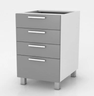 Kuchyňská skříňka Natanya SZ60 4SZ šedý lesk