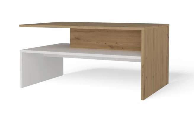 Konferenční stolek Beata dub artisan/bílá