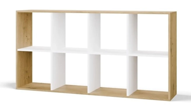 Regál Manja 2x4 dub artisan/bílá