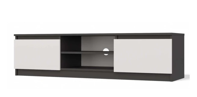 TV stolek Malvína 140 antracit/bílá