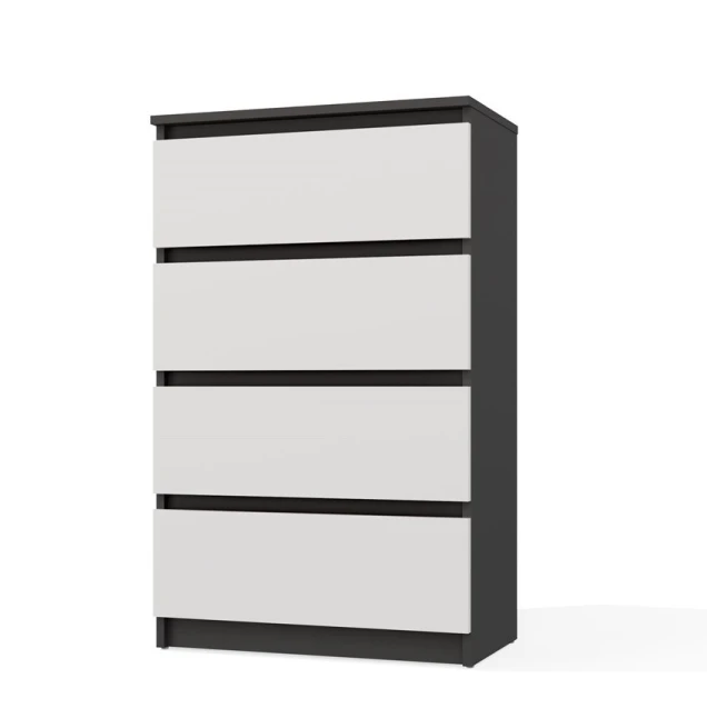 Komoda Malvína M4 antracit/bílá