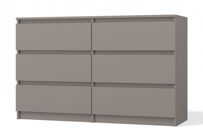Komoda Malvína M6 120 šedá jíl