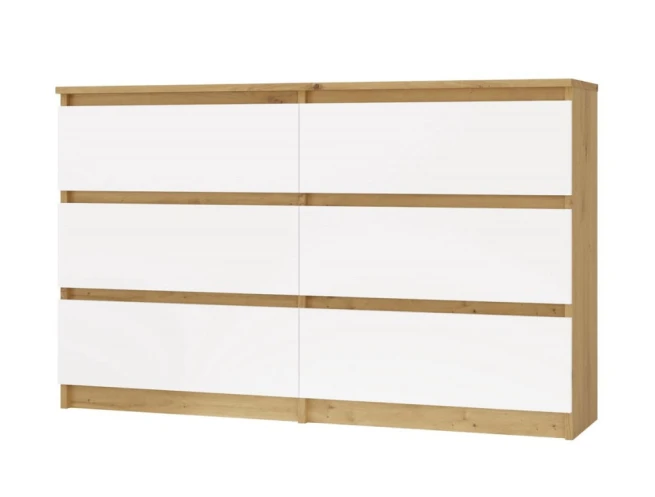 Komoda Malvína M6 120 dub artisan/bílá