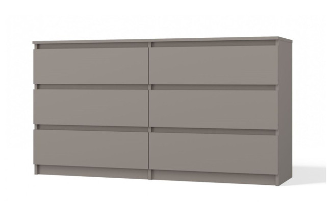 Komoda Malvína M6 140 šedá jíl