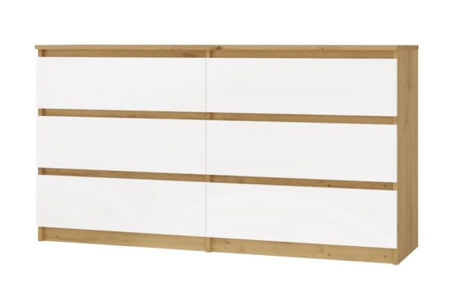 Komoda Malvína M6 140 dub artisan/bílá