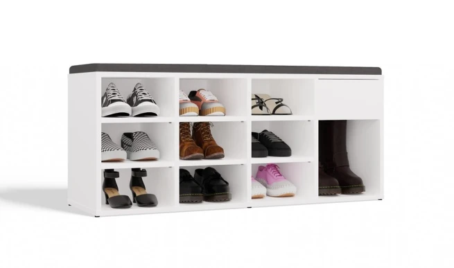 Botník se sedákem Tazin bílá